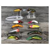 Lot of 10 Collectible Fishing Lures - Heddon - Sounth Bend - Lazy Ike  - see description for more info Lot of 10 Collectible Fishing Lures - Heddon - Sounth Bend - Lazy Ike  - see description for more info
