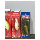 Lot of 7 Norman Fishing Lures in Original Packages Lot of 7 Norman Fishing Lures in Original Packages