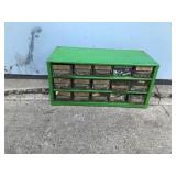 15 Drawer Metal Hardware Organizer Full of Hardware 15 Drawer Metal Hardware Organizer Full of Hardware