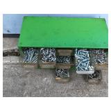 15 Drawer Metal Hardware Organizer Full of Hardware 15 Drawer Metal Hardware Organizer Full of Hardware