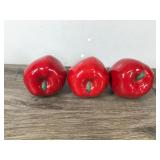 3 - Porcelain Apples for Decoration 3 - Porcelain Apples for Decoration