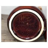 Vintage Hull Brown Drip Glaze Pottery Dishware - Coffee Pitcher - Bowl - Salt Shaker - Pitcher Vintage Hull Brown Drip Glaze Pottery Dishware - Coffee Pitcher - Bowl - Salt Shaker - Pitcher