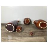 Vintage Hull Brown Drip Glaze Pottery Dishware - Coffee Pitcher - Bowl - Salt Shaker - Pitcher Vintage Hull Brown Drip Glaze Pottery Dishware - Coffee Pitcher - Bowl - Salt Shaker - Pitcher
