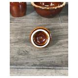 Vintage Hull Brown Drip Glaze Pottery Dishware - Coffee Pitcher - Bowl - Salt Shaker - Pitcher Vintage Hull Brown Drip Glaze Pottery Dishware - Coffee Pitcher - Bowl - Salt Shaker - Pitcher