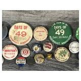 Lot of Antique Collectible Buttons - Burlington Northern Railroad - Fairbault Oil Co. - Fairbault Junior Sports Booster 1933 - Election  and More Lot of Antique Collectible Buttons - Burlington Northern Railroad - Fairbault Oil Co. - Fairbault Junior Sports Booster 1933 - Election  and More
