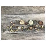 Lot of Antique Collectible Buttons - Burlington Northern Railroad - Fairbault Oil Co. - Fairbault Junior Sports Booster 1933 - Election  and More Lot of Antique Collectible Buttons - Burlington Northern Railroad - Fairbault Oil Co. - Fairbault Junior Sports Booster 1933 - Election  and More