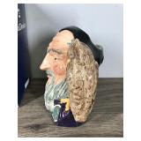 Large 7.5” Tall Merlin D 6529 Royal Doulton Toby Mug with Owl in Original Box Large 7.5” Tall Merlin D 6529 Royal Doulton Toby Mug with Owl in Original Box