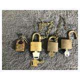 4 - Vintage Locks and all of them have keys 4 - Vintage Locks and all of them have keys