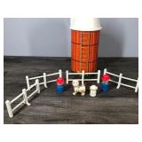 Vintage 1986 Fisher Price Little People Play Family Farm Silo with Accessories Vintage Vintage 1986 Fisher Price Little People Play Family Farm Silo with Accessories Vintage