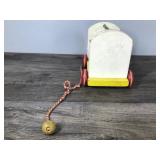 vintage playskool Dairy Wagon- vintage wood pull toy- 6 milk bottles- 1950/1960 vintage playskool Dairy Wagon- vintage wood pull toy- 6 milk bottles- 1950/1960