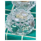 Vtg Set of 6 Salt Crystal Bowls &Spoons BOHEMIA Cut Glass Made in Czechoslovakia Vtg Set of 6 Salt Crystal Bowls &Spoons BOHEMIA Cut Glass Made in Czechoslovakia