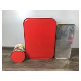 Lot of 3 Vintage Tin Bread Boxes and Tin Canister Lot of 3 Vintage Tin Bread Boxes and Tin Canister