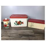 Lot of 3 Vintage Tin Bread Boxes and Tin Canister Lot of 3 Vintage Tin Bread Boxes and Tin Canister