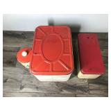 Lot of 3 Vintage Tin Bread Boxes and Tin Canister Lot of 3 Vintage Tin Bread Boxes and Tin Canister