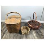 Lot of 3 Woven Baskets Lot of 3 Woven Baskets