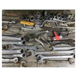 Lot of Tools and Metal Tool Box Lot of Tools and Metal Tool Box