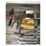 Lot of Tools and Metal Tool Box Lot of Tools and Metal Tool Box