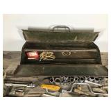 Lot of Tools and Metal Tool Box Lot of Tools and Metal Tool Box