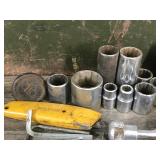 Lot of Tools and Metal Tool Box Lot of Tools and Metal Tool Box