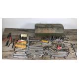 Lot of Tools and Metal Tool Box Lot of Tools and Metal Tool Box