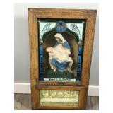 Antique Catholic Viaticum Last Rights Sick Call Sacrament Shadowbox Chalk Ware Jesus & Mary Antique Catholic Viaticum Last Rights Sick Call Sacrament Shadowbox Chalk Ware Jesus & Mary