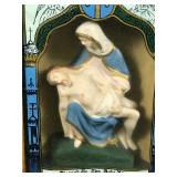Antique Catholic Viaticum Last Rights Sick Call Sacrament Shadowbox Chalk Ware Jesus & Mary Antique Catholic Viaticum Last Rights Sick Call Sacrament Shadowbox Chalk Ware Jesus & Mary