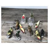 Lot of 10 Collectible C.C.B Garrett Ind. Pikie Creek Chub Fishing Lures Lot of 10 Collectible C.C.B Garrett Ind. Pikie Creek Chub Fishing Lures
