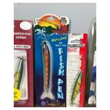 Lot of 4 Fishing Lures and 1 Fishing Pen all in Original Packages - see description for more info Lot of 4 Fishing Lures and 1 Fishing Pen all in Original Packages - see description for more info