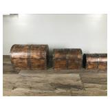 3 - Vintage Solid Wood Chests - All Three Fit Inside of Each Other 3 - Vintage Solid Wood Chests - All Three Fit Inside of Each Other