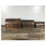 3 - Vintage Solid Wood Chests - All Three Fit Inside of Each Other 3 - Vintage Solid Wood Chests - All Three Fit Inside of Each Other