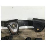 Police Officer Leather Holster Belt and Accessories - see description for more info Police Officer Leather Holster Belt and Accessories - see description for more info