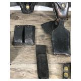 Police Officer Leather Holster Belt and Accessories - see description for more info Police Officer Leather Holster Belt and Accessories - see description for more info
