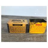 2 - Vintage Hercules Blasting Cap Containers 2 - Vintage Hercules Blasting Cap Containers