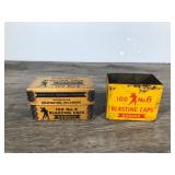 2 - Vintage Hercules Blasting Cap Containers 2 - Vintage Hercules Blasting Cap Containers