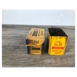 2 - Vintage Hercules Blasting Cap Containers 2 - Vintage Hercules Blasting Cap Containers