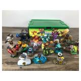Lot of Toy Skylander Figurines with Skylander Case Lot of Toy Skylander Figurines with Skylander Case