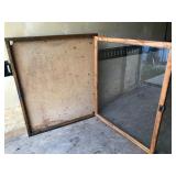 Vintage Wood Framed Glass Display Case Vintage Wood Framed Glass Display Case
