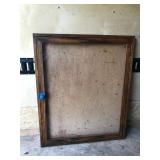 Vintage Wood Framed Glass Display Case Vintage Wood Framed Glass Display Case