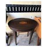3 - Pieces of Solid Wood Vintage Furniture - Sewing box for Storage and 2 Side Tables 3 - Pieces of Solid Wood Vintage Furniture - Sewing box for Storage and 2 Side Tables