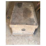 Large Vintage Wooden Storage Box with Handles on Both Sides Large Vintage Wooden Storage Box with Handles on Both Sides