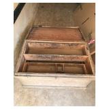 Large Vintage Wooden Storage Box with Handles on Both Sides Large Vintage Wooden Storage Box with Handles on Both Sides