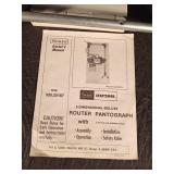 Craftsman router pantograph with router stencil set Craftsman router pantograph with router stencil set