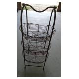 Metal industrial stand with removable baskets Metal industrial stand with removable baskets