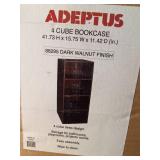 4 cube bookcase with dark walnut finish - New in the box 4 cube bookcase with dark walnut finish - New in the box