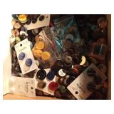 Flat of vintage buttons Flat of vintage buttons