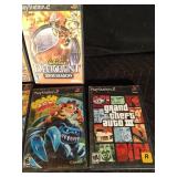 5 PS2 games without cases and 5 empty PS2 cases, 1 PS4 game and 1 Xbox game 5 PS2 games without cases and 5 empty PS2 cases, 1 PS4 game and 1 Xbox game