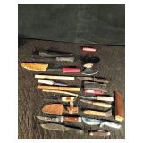 Lot of knives and letter openers including Remington, Gerber-Flayer, and Bowie brands Lot of knives and letter openers including Remington, Gerber-Flayer, and Bowie brands