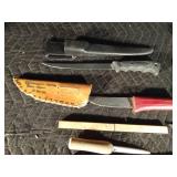 Lot of knives and letter openers including Remington, Gerber-Flayer, and Bowie brands Lot of knives and letter openers including Remington, Gerber-Flayer, and Bowie brands