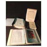 Military information & training sheets and binder of advertisements Military information & training sheets and binder of advertisements