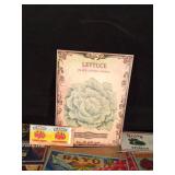 Metal lettuce sign and a lot of vintage labels Metal lettuce sign and a lot of vintage labels